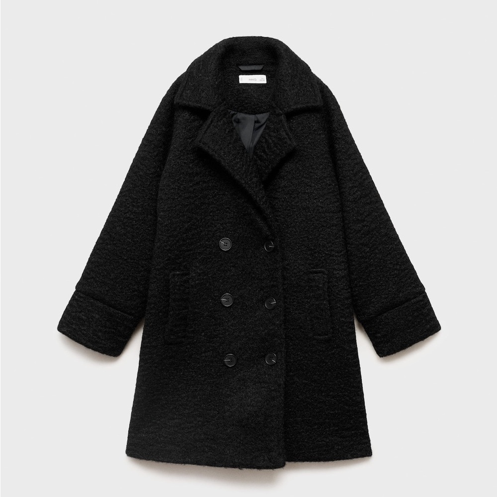 Mango Kids Long Cloth Textured Coat 13/14
